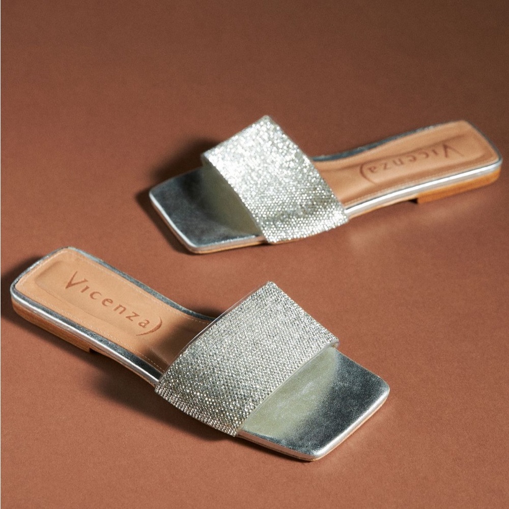 Metallic Sandals, NWT